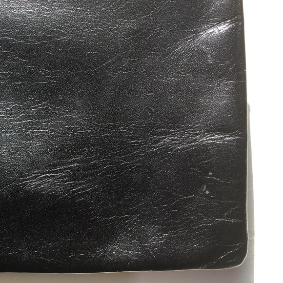 Vintage Etro Upcycled Black Leather Handbag Gold Painted Bird - Picture 4 of 9